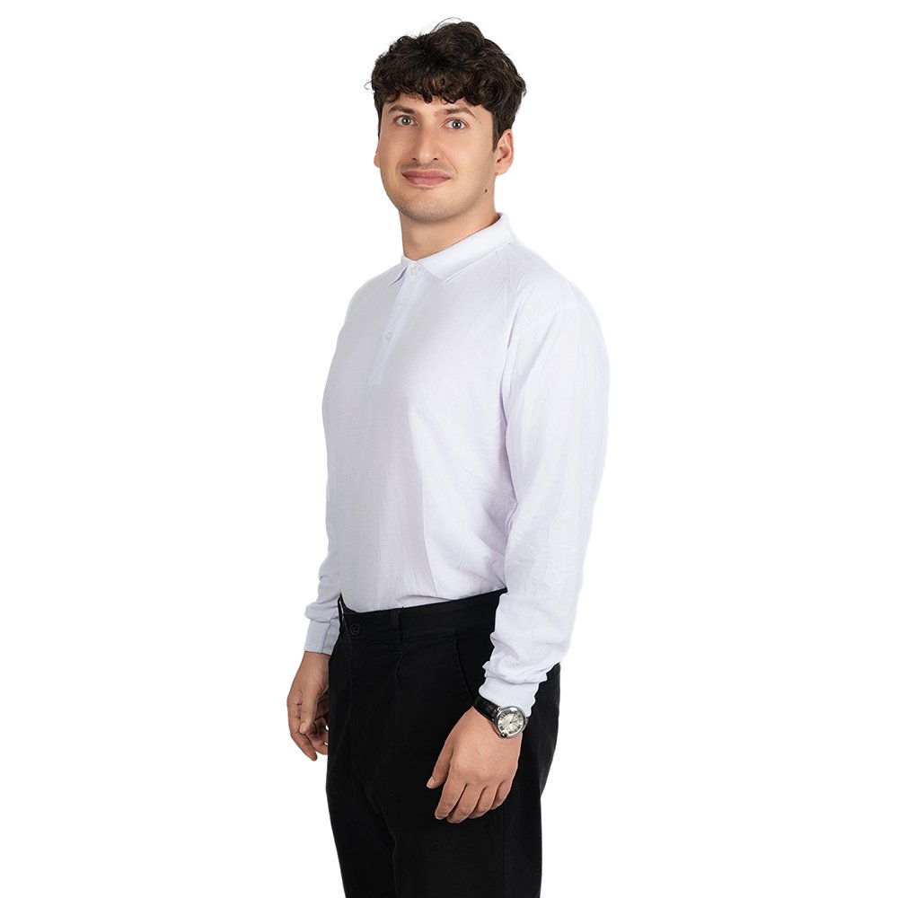 Long-sleeved polo shirt 4 Solid Embroidered Long Sleeves Polo Shirts - Image 3