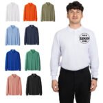 Solid Embroidered Long Sleeves Polo Shirts