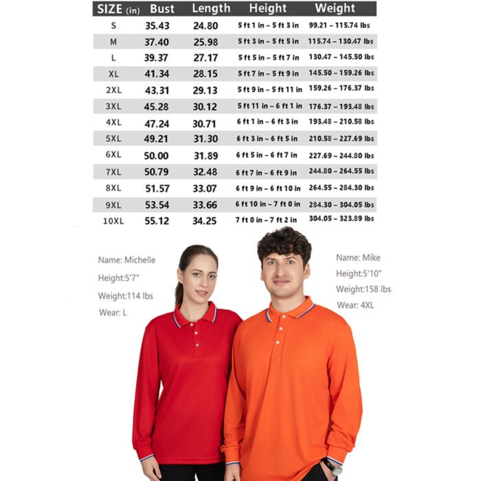 Custom Long Sleeves Printed Polo Shirts - Image 6
