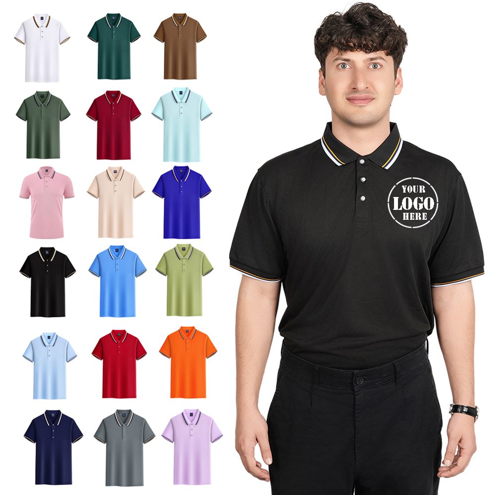 M Short-sleeved logo Embroidered Polo Shirts - Image 1