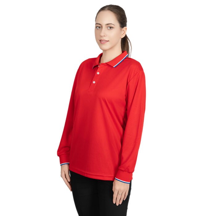 Custom Long Sleeves Printed Polo Shirts - Image 3