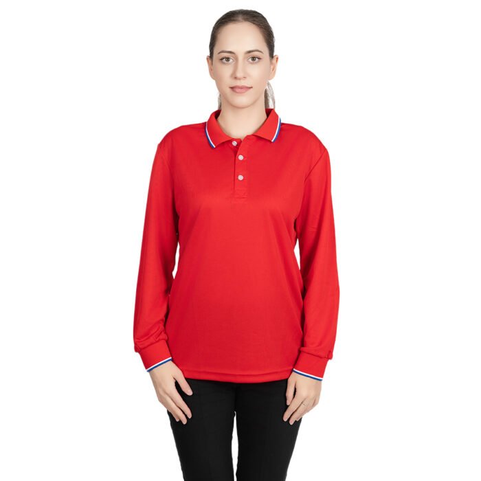 Custom Long Sleeves Printed Polo Shirts - Image 2